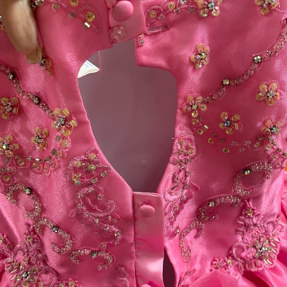 Girls 18 Or 24 Month Little Rosie Pink Beaded Pageant Dress & Accessories NWT - Picture 3 of 5